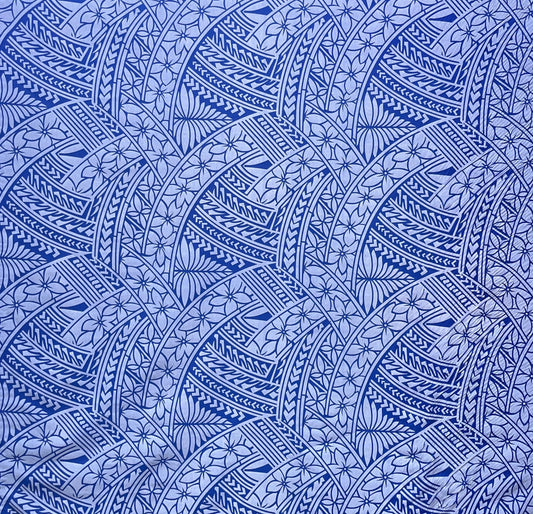 Hibiscus Traditional Polynesian Tattoo Poly Cotton Fabric | Islands Fabric Islands Fabric