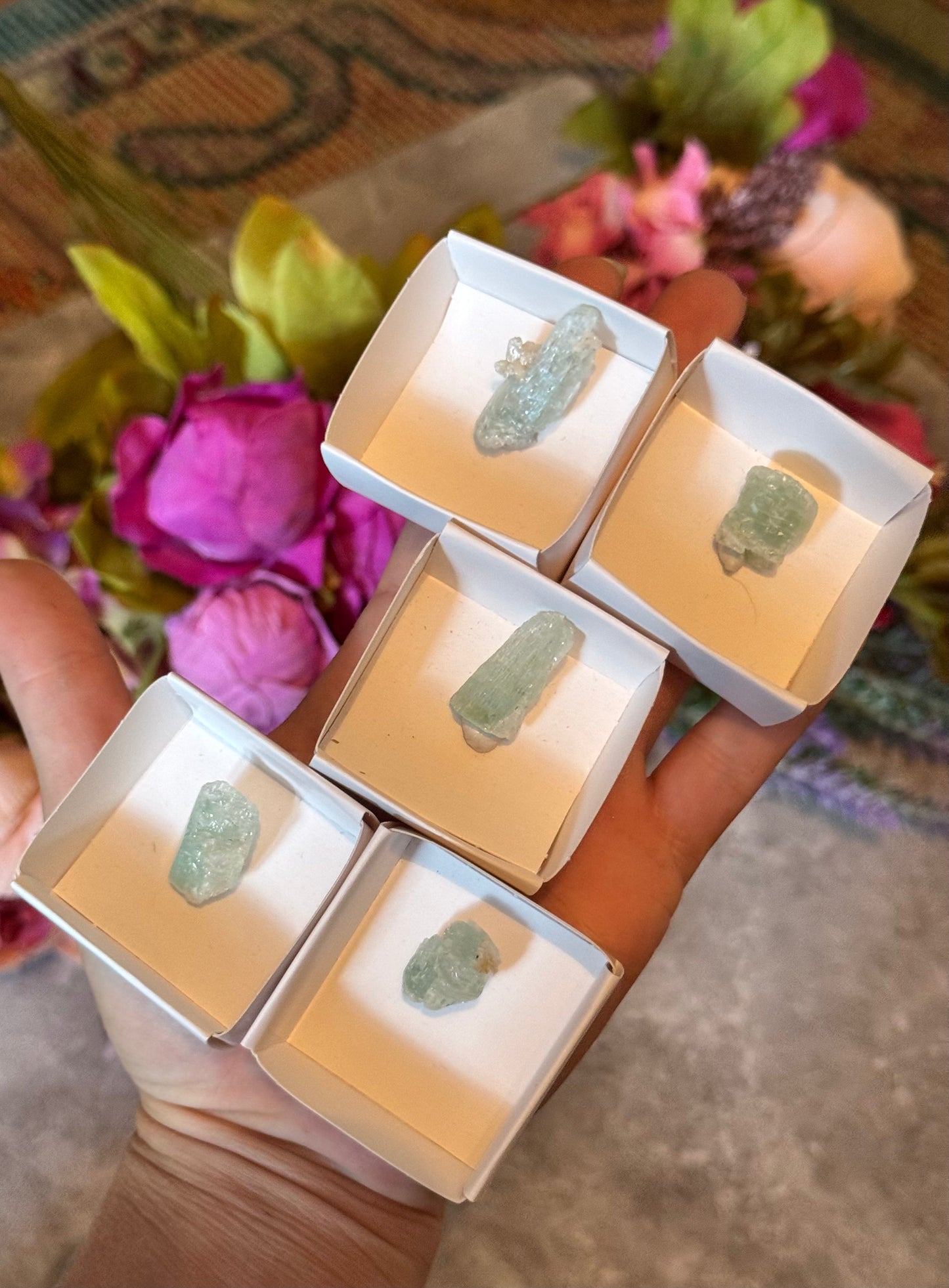 Etched Aquamarine Specimens from Brazil