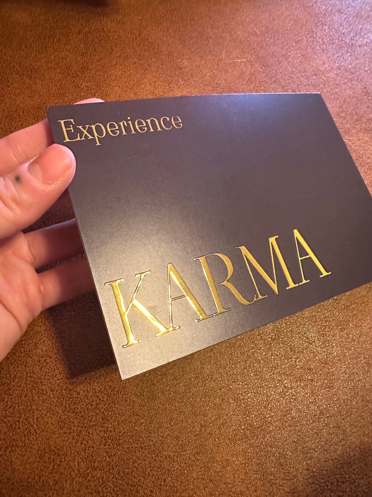 Karma Candle – Intention Candle with Hidden Crystals, 8 oz -- Super Long Lasing