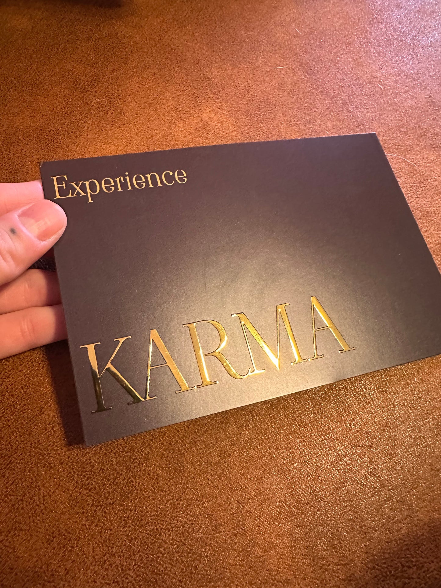 Karma Candle – Intention Candle with Hidden Crystals, 8 oz -- Super Long Lasing