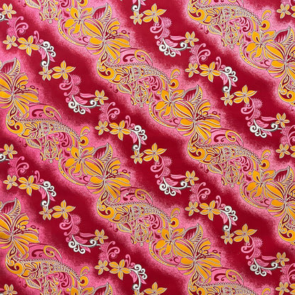 Diagonal Tiare Lei Polyester Fabric | Islands Fabric Islands Fabric