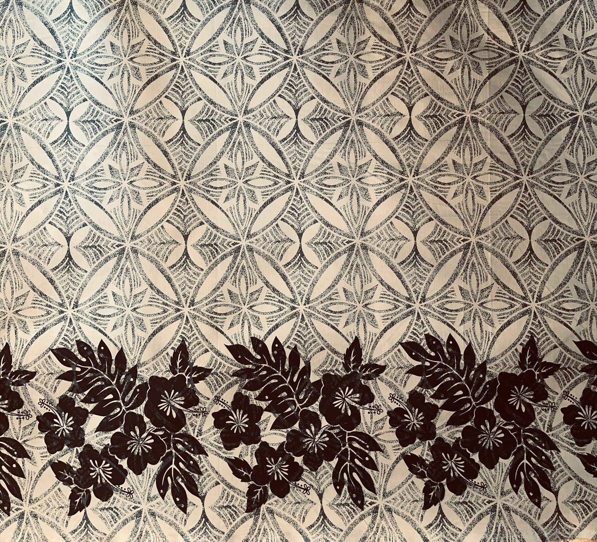 Tropical Floral Border Polyester Fabric | Islands Fabric Islands Fabric