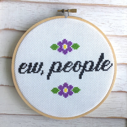Ew, People Counted Cross Stitch DIY KIT Intermediate