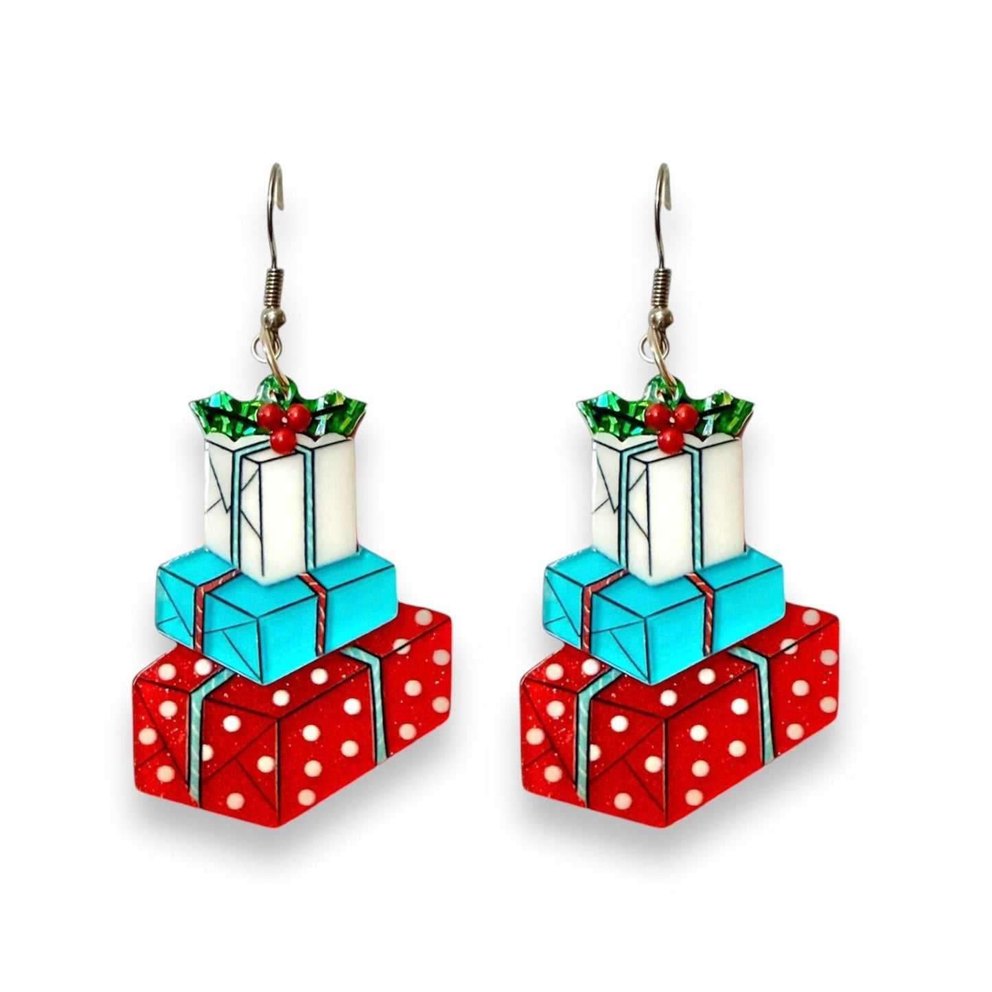 Christmas Happy Mail Earrings by 50's Vintage Dame x Lipstick & Chrome Quirks!