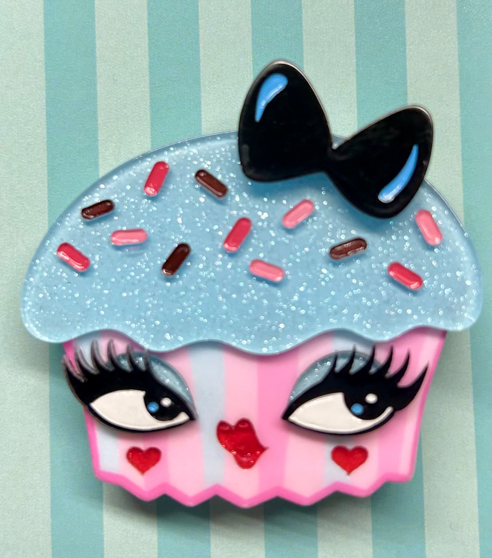 Cupcake Cutie Brooch by Miss Fluff x Lipstick & Chrome Quirks!