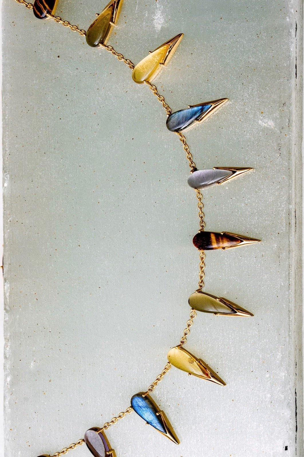 The Saber Tooth Necklace in Angora (Gold) SHIPS IN APRIL