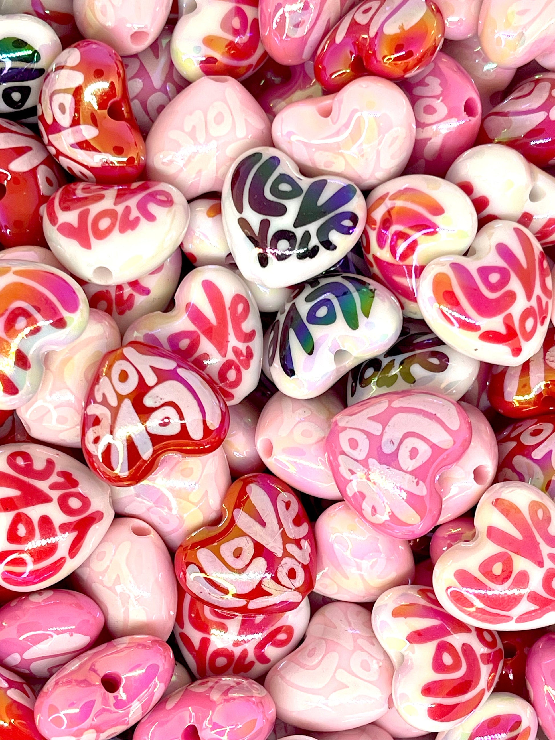 iHeart You Acrylic Beads Emerald City Beads & Supplies