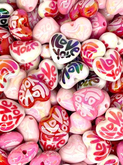 iHeart You Acrylic Beads Emerald City Beads & Supplies