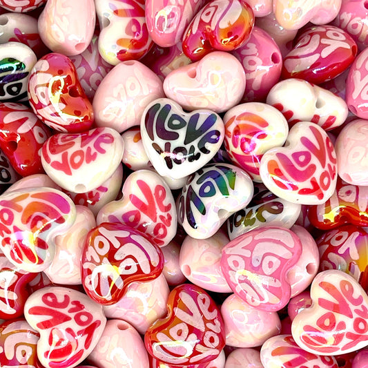 iHeart You Acrylic Beads Emerald City Beads & Supplies