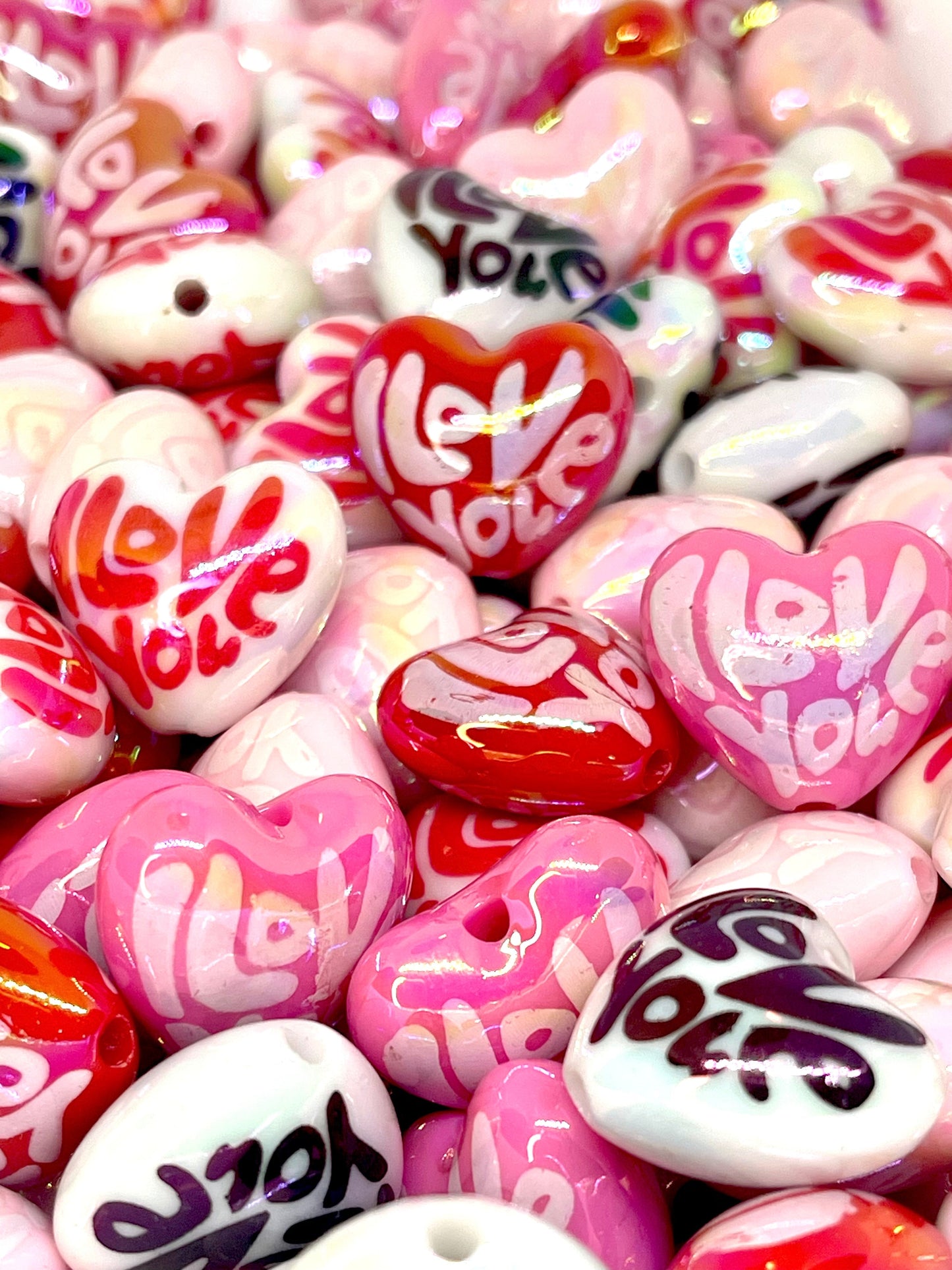 iHeart You Acrylic Beads Emerald City Beads & Supplies