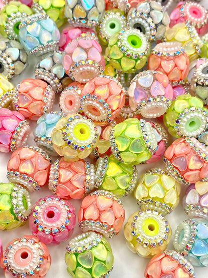 Love is Kind Acrylic Rhinestone Spacer Beads Emerald City Beads & Supplies