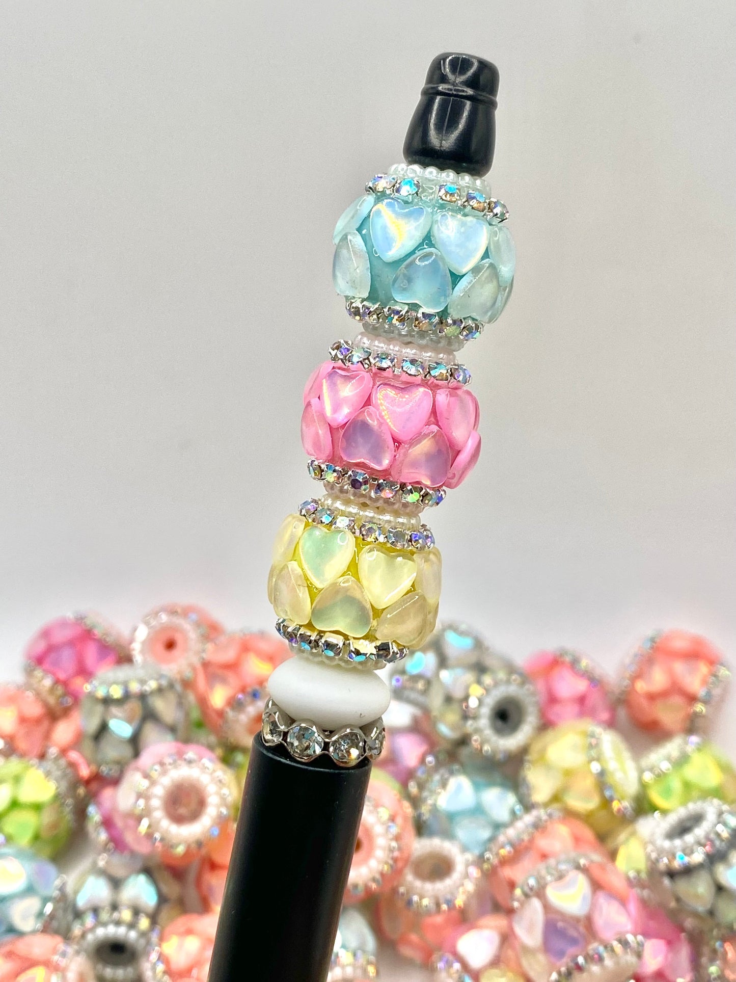 Love is Kind Acrylic Rhinestone Spacer Beads Emerald City Beads & Supplies