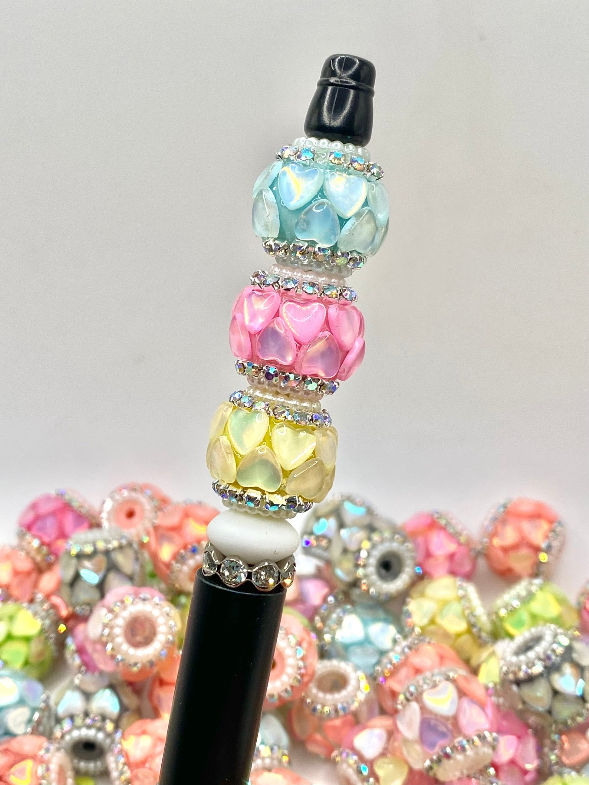 Love is Kind Acrylic Rhinestone Spacer Beads Emerald City Beads & Supplies