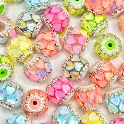 Love is Kind Acrylic Rhinestone Spacer Beads Emerald City Beads & Supplies
