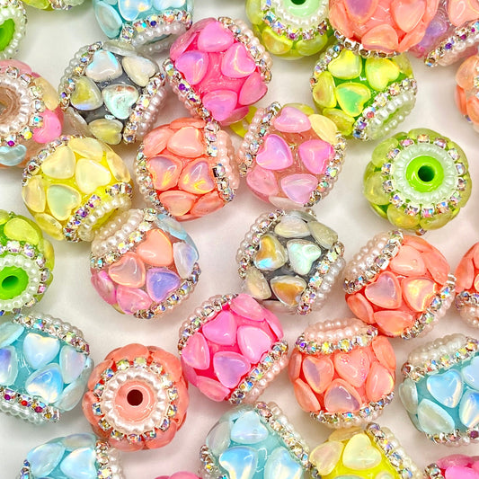 Love is Kind Acrylic Rhinestone Spacer Beads Emerald City Beads & Supplies