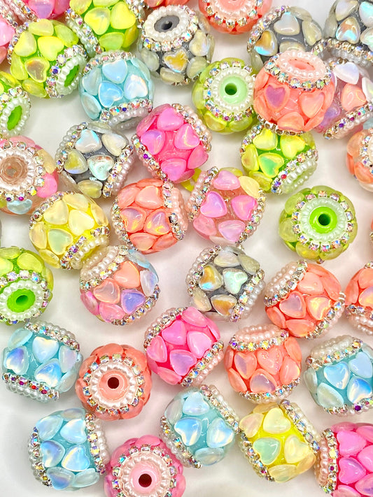 Love is Kind Acrylic Rhinestone Spacer Beads Emerald City Beads & Supplies