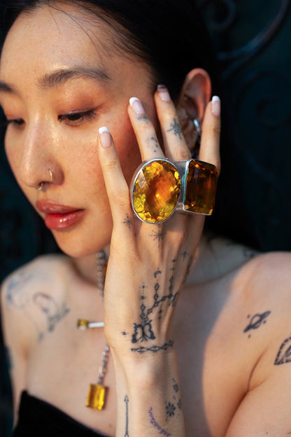 Oval Colossus Ring in Golden (Silver) SHIPS IN  APRIL