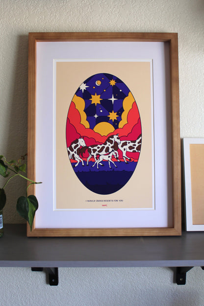 YAMZ World • Desert Horses | "Migration is Beautiful" Series | Limited Edition Art Print