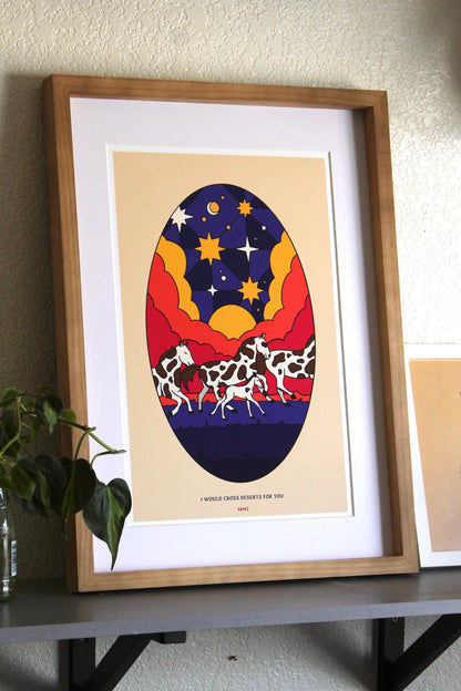 YAMZ World • Desert Horses | "Migration is Beautiful" Series | Limited Edition Art Print