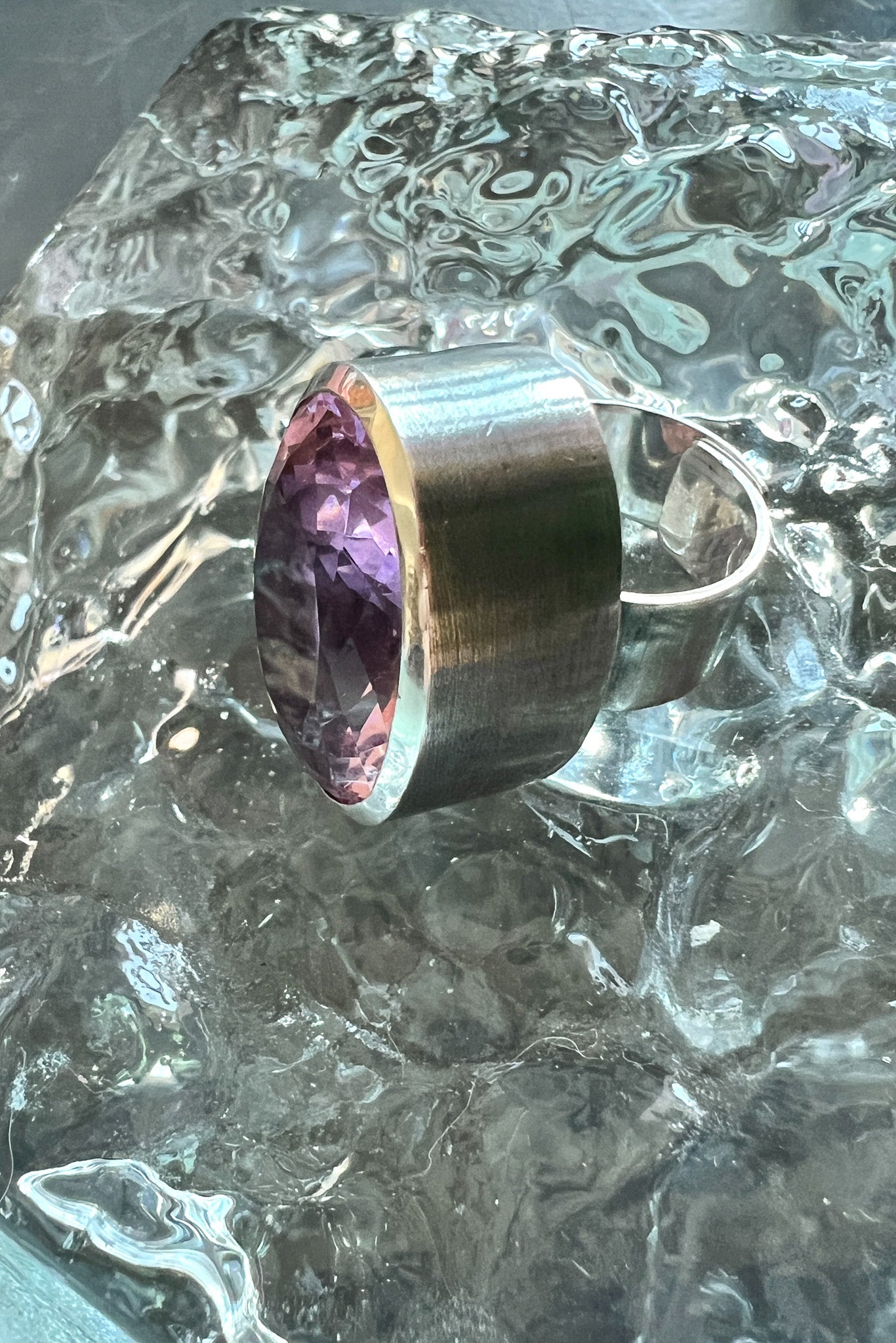 Mini Oval Colossus Ring in Pink Azalea (Silver) SHIPS IN APRIL