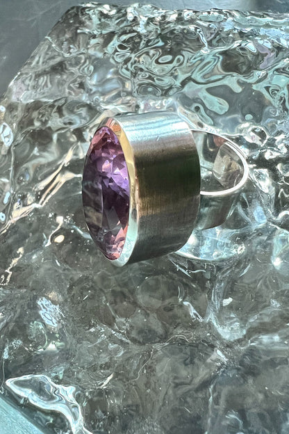 Mini Oval Colossus Ring in Pink Azalea (Silver) SHIPS IN APRIL
