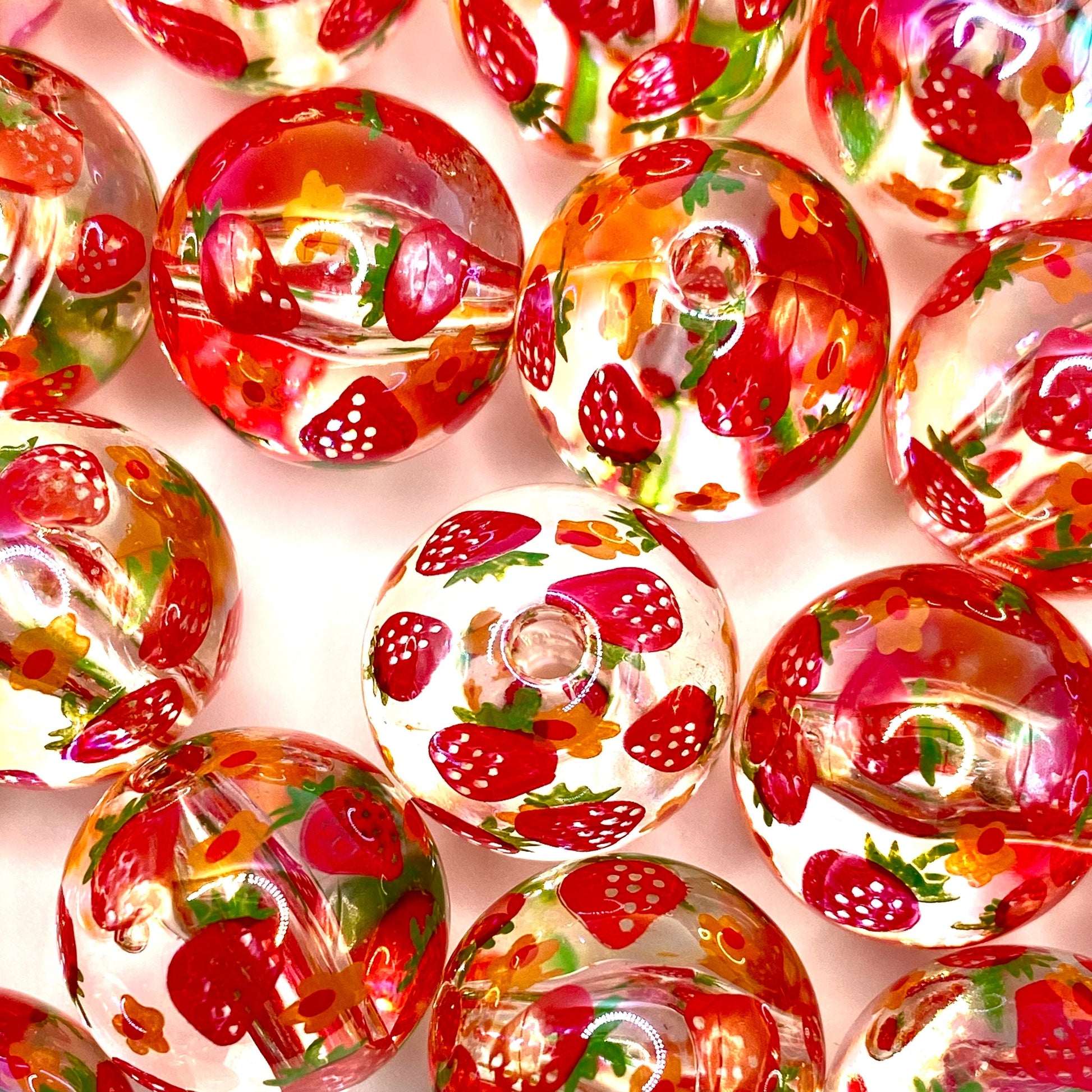 I Love Summer so Berry Much Acrylic Beads Emerald City Beads & Supplies