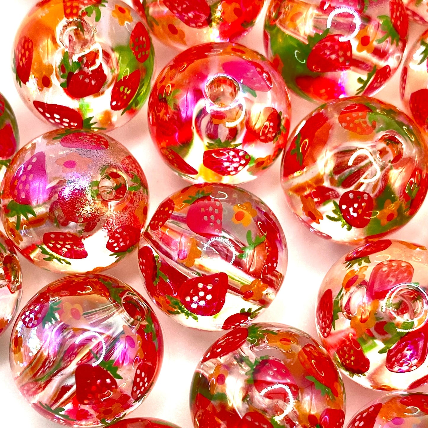 I Love Summer so Berry Much Acrylic Beads Emerald City Beads & Supplies