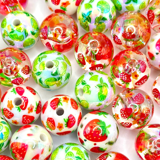 I Love Summer so Berry Much Acrylic Beads Emerald City Beads & Supplies
