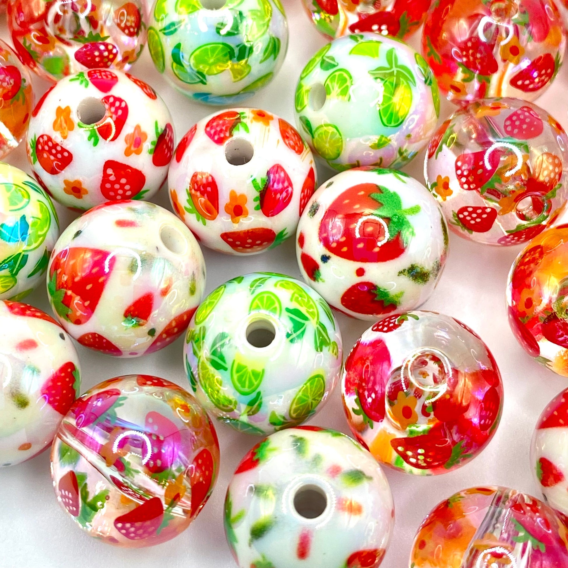 I Love Summer so Berry Much Acrylic Beads Emerald City Beads & Supplies
