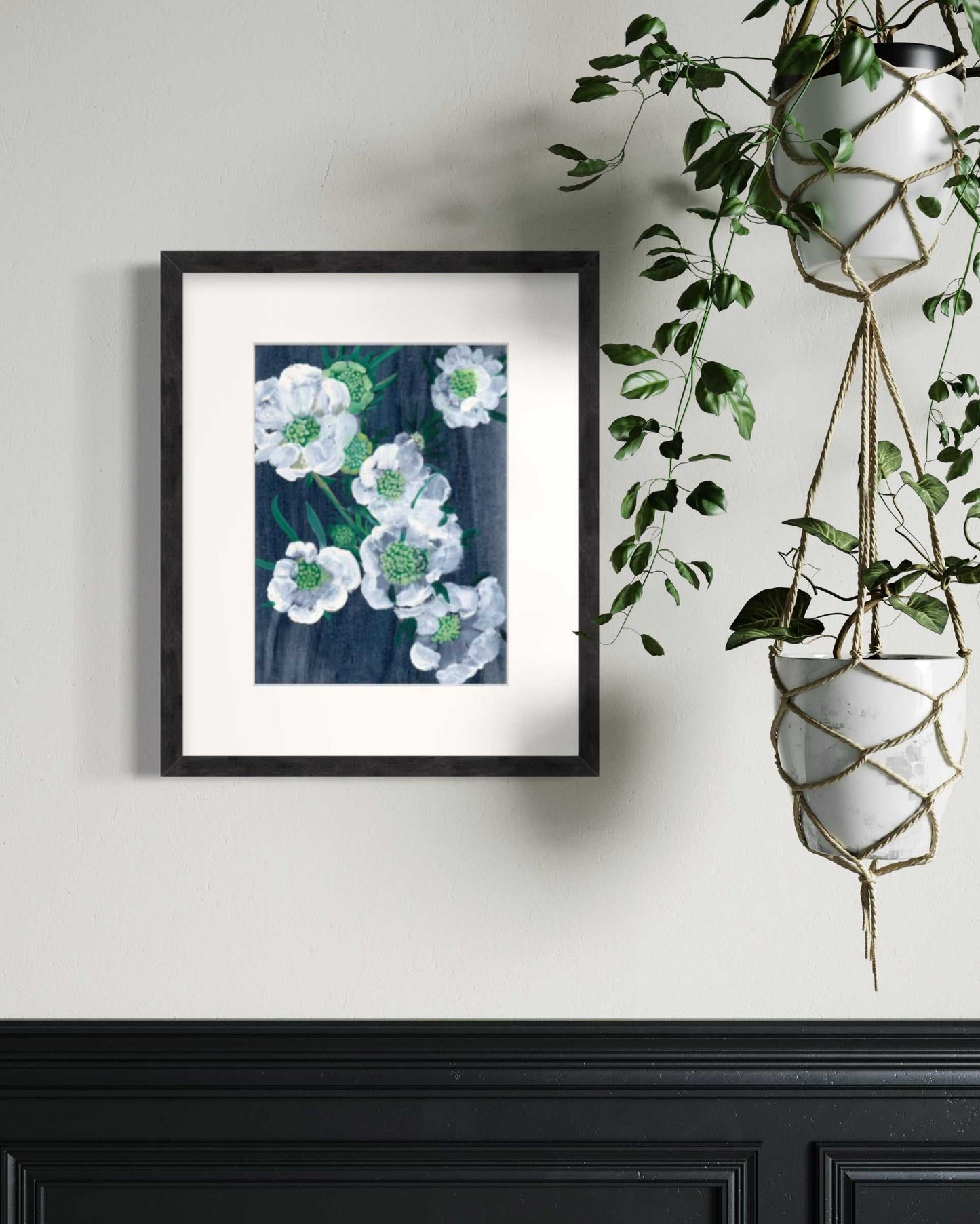 October Blooms II – Original Gouache Painting (9" x 12")