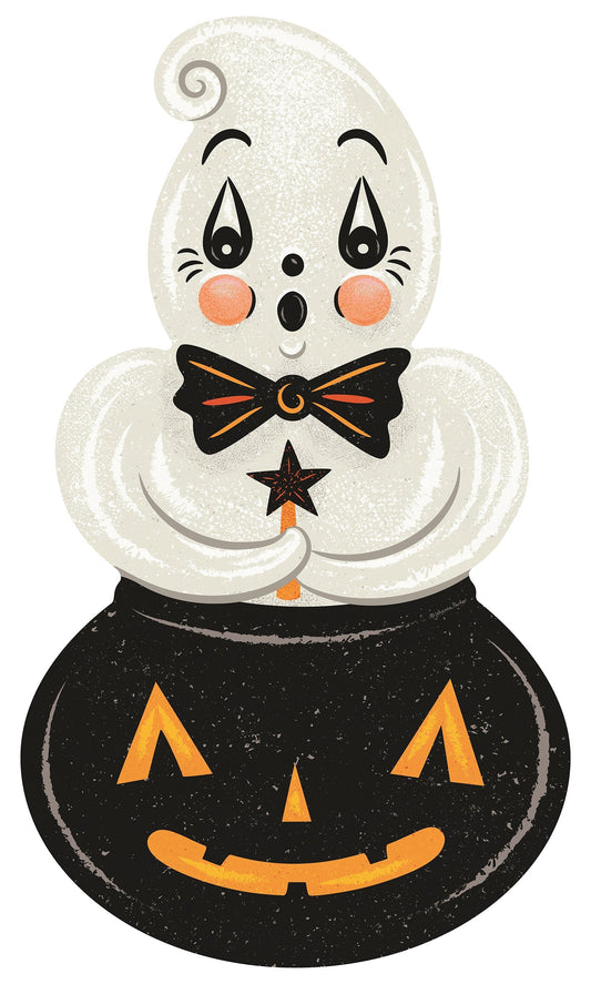 Ghostie in Caudron Die Cut Vinyl Halloween Floor Decor by Johanna Parker -102" Quirks!
