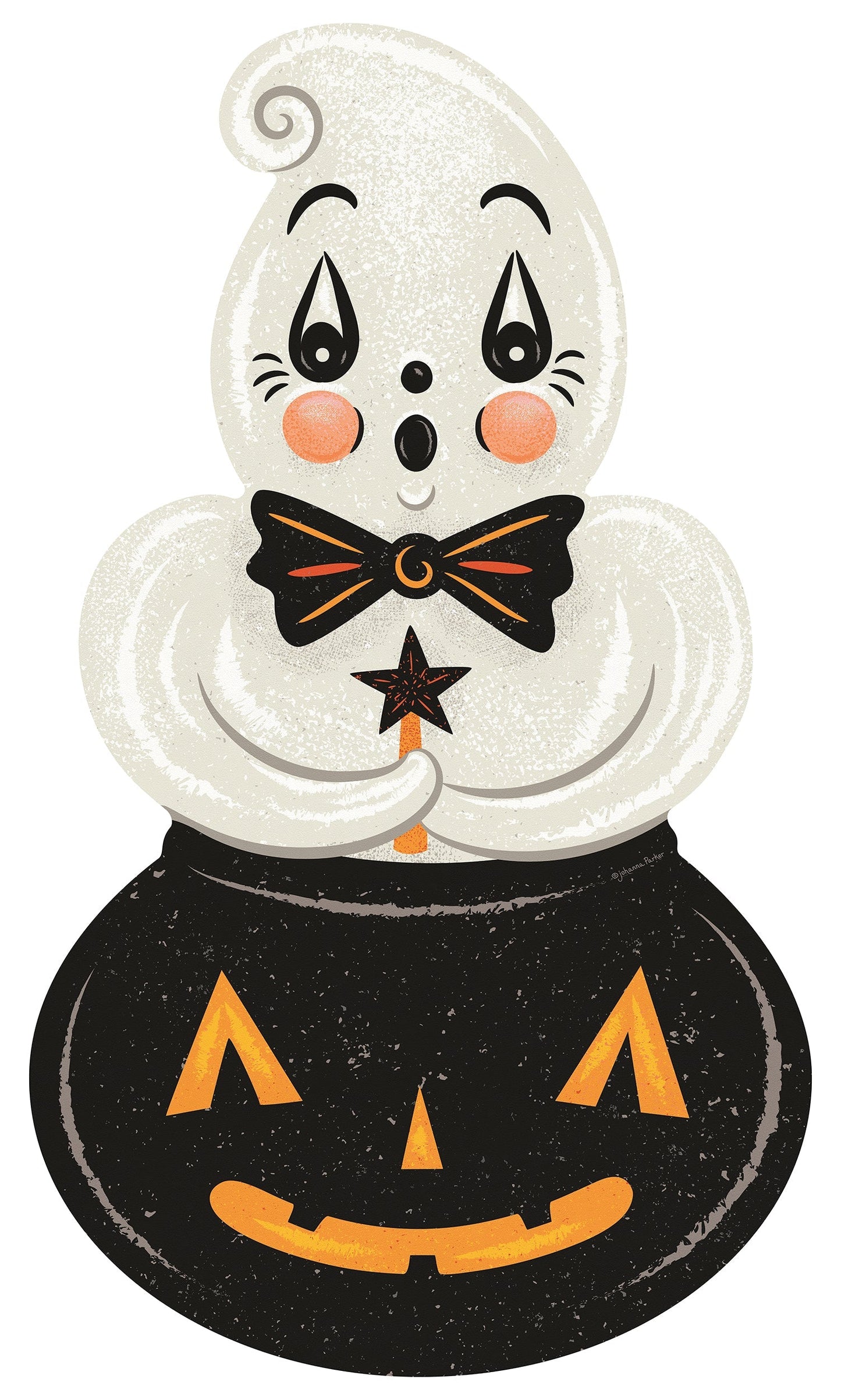 Ghostie in Caudron 56" Die Cut Vinyl Halloween Floor Decor by Johanna Parker Quirks!