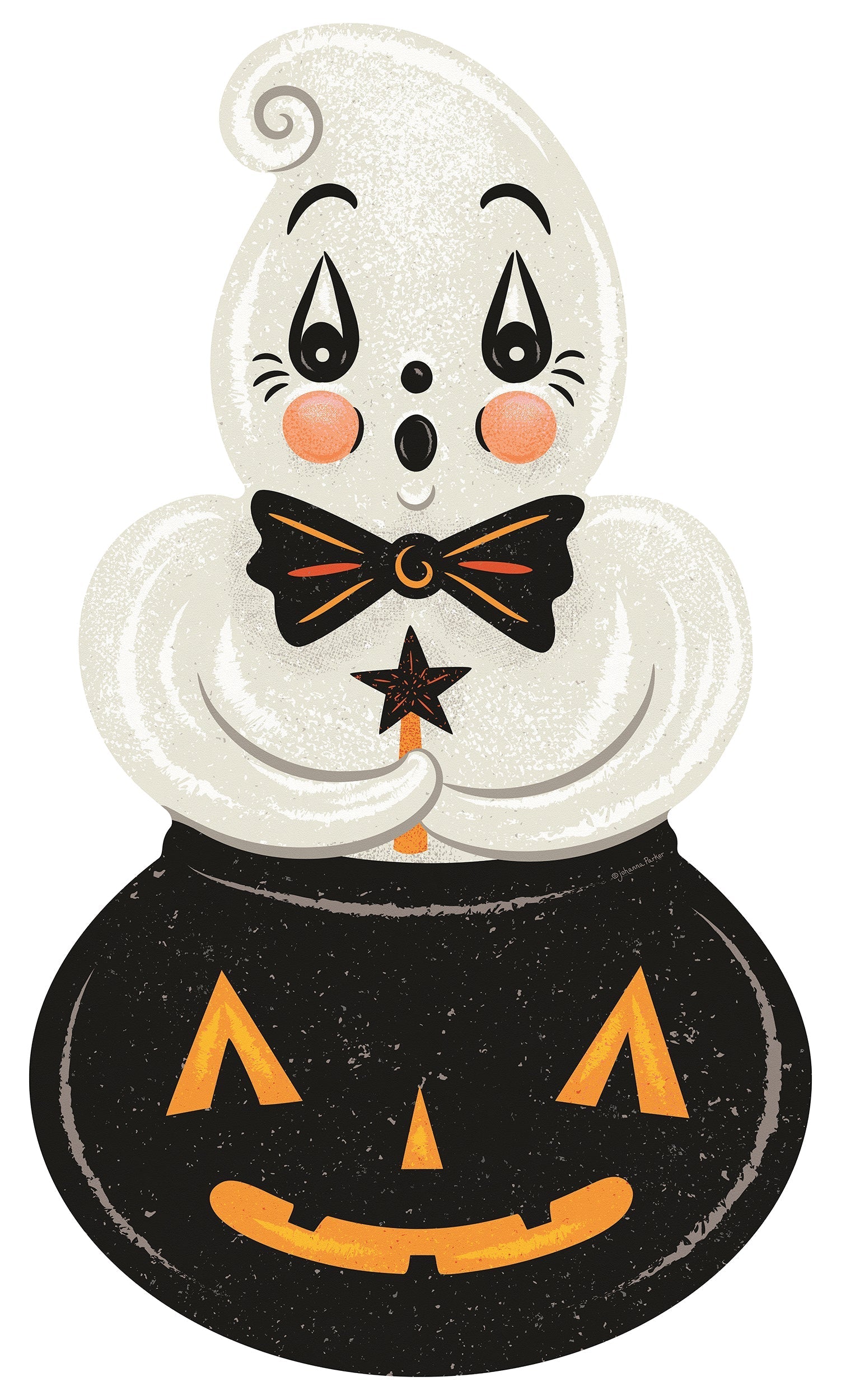 Ghostie in Caudron 56" Die Cut Vinyl Halloween Floor Decor by Johanna Parker Quirks!