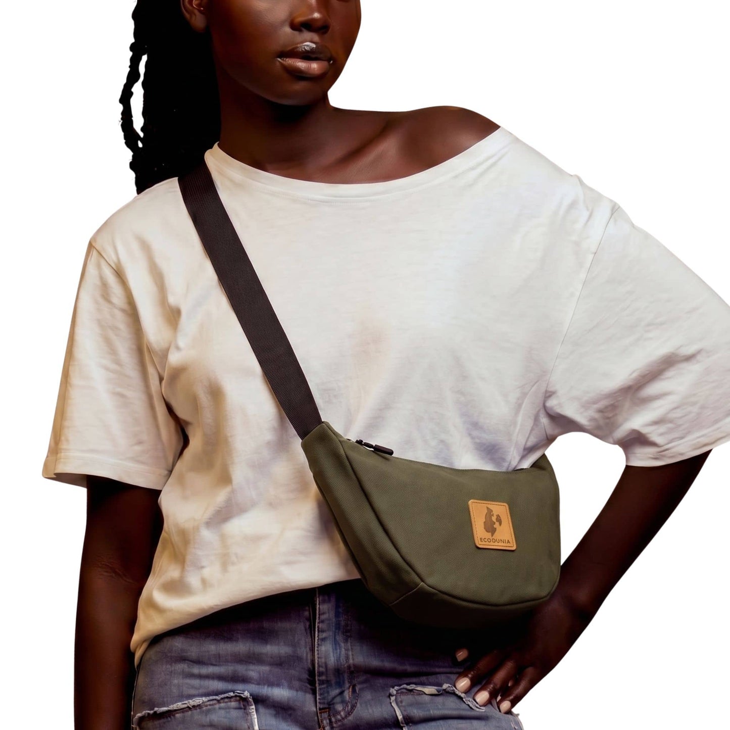 Round Mini Shoulder Bags for Women - Canvas Bag