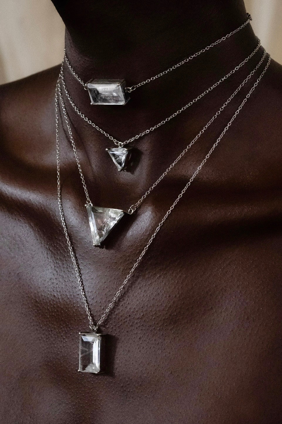 Obscura Stacking Shards in Striated Crystal (Silver) SHIPS IN APRIL