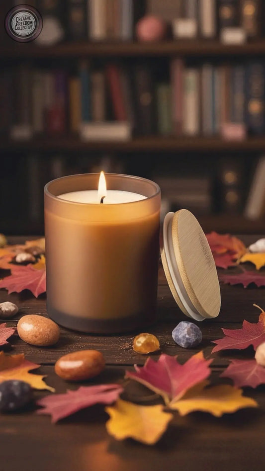 Karma Candle – Intention Candle with Hidden Crystals, 8 oz -- Super Long Lasing Moon Water Apothecary