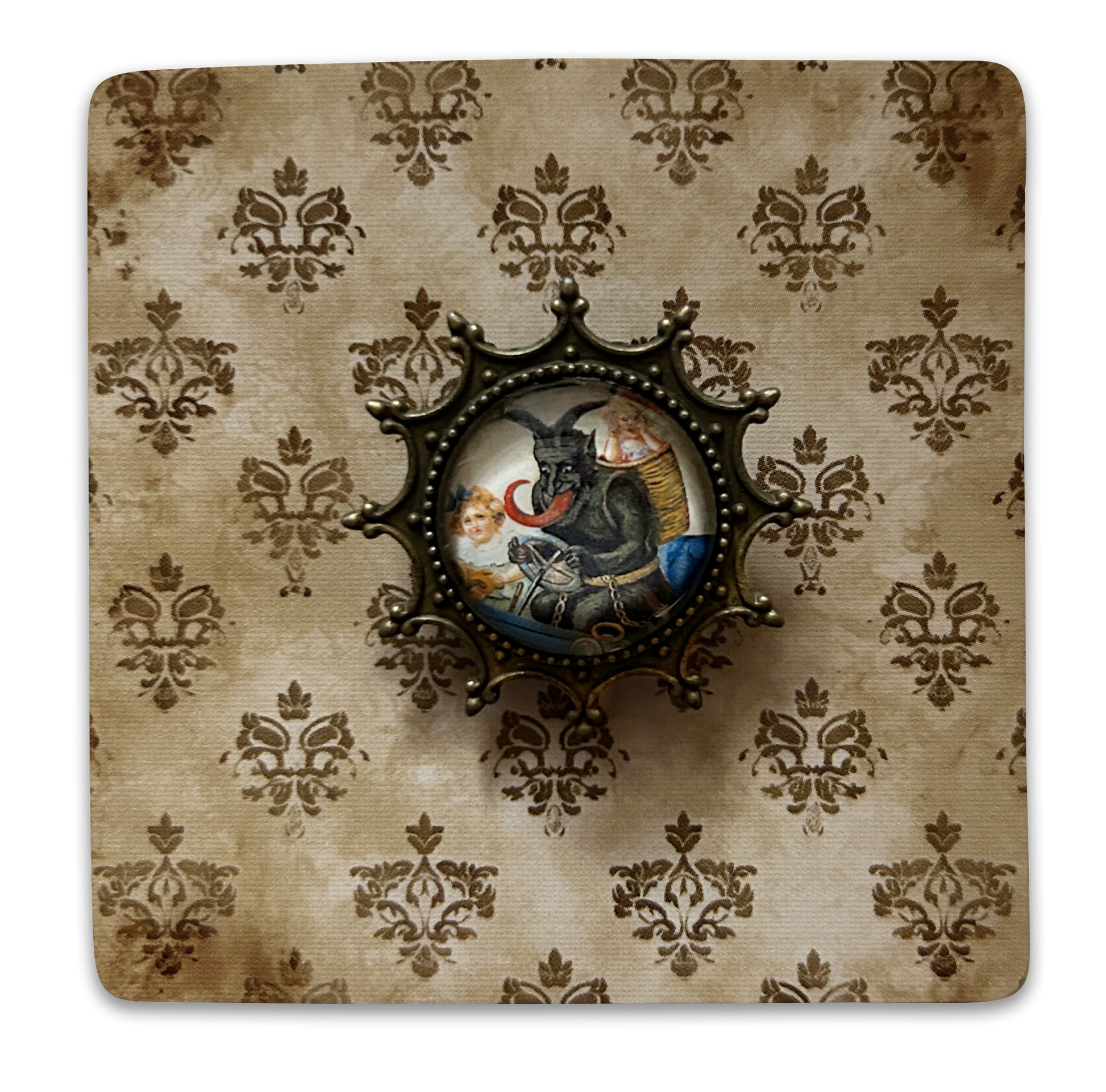 Vintage Cameo Style Krampus Brooch Quirks!