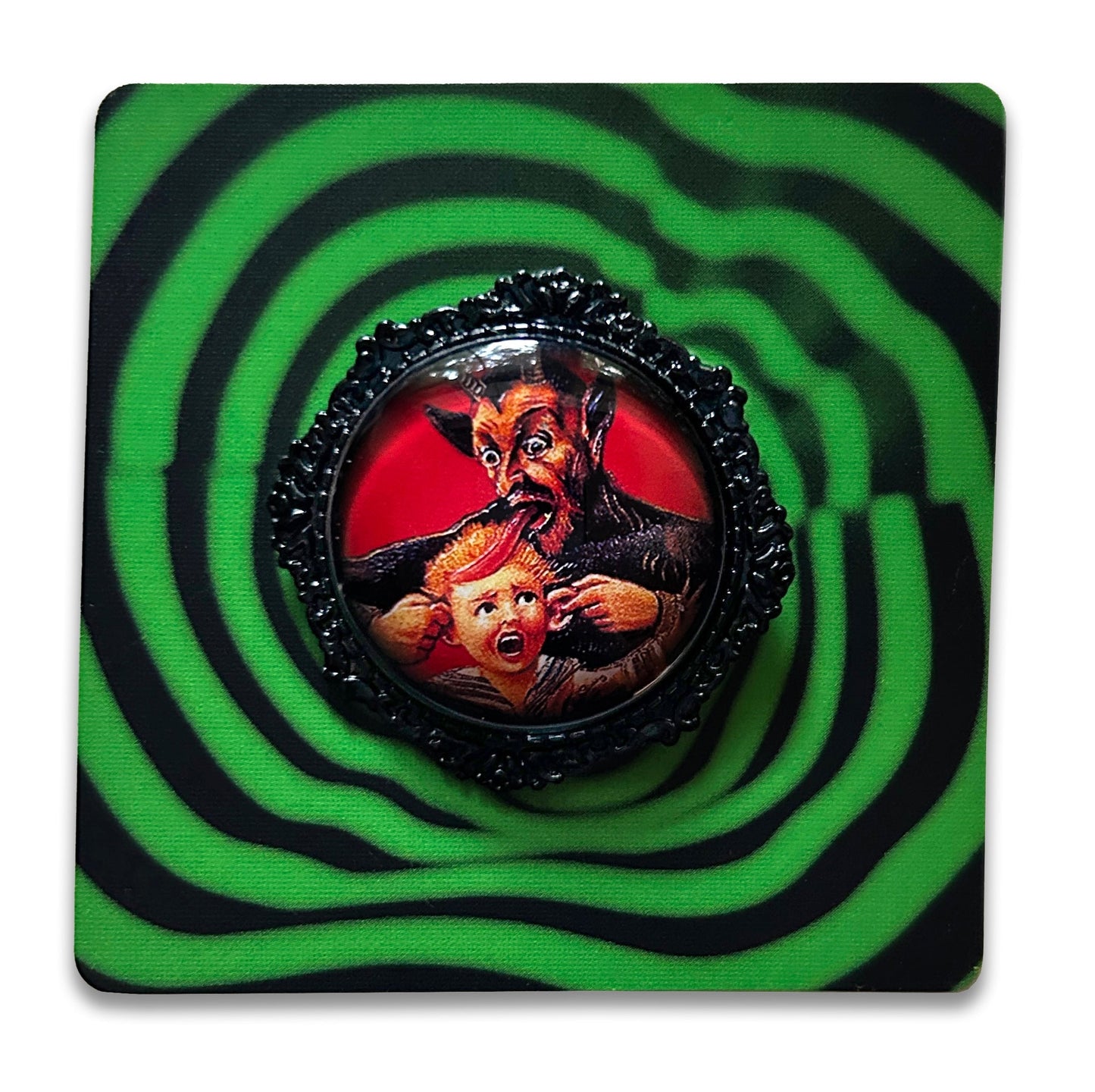 Vintage Cameo Style Krampus Brooch Quirks!