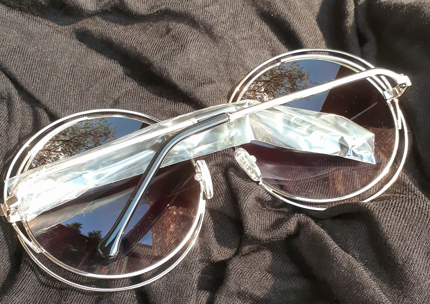 Ladies Oversized Bug Eye Metal Shades