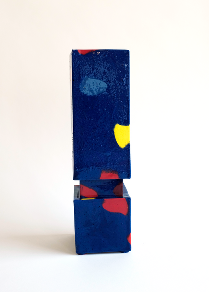 Squared Vase Large rust designs