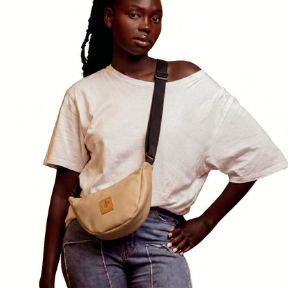 Round Mini Vegan Leather Shoulder Bag - Vegan Leather Purse
