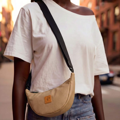 Round Mini Vegan Leather Shoulder Bag - Vegan Leather Purse