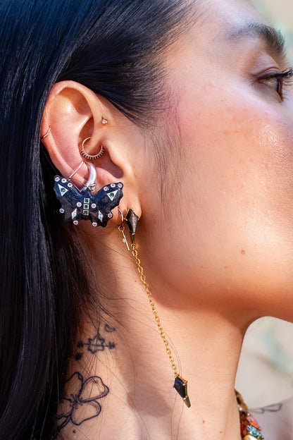 Butterfly Enamel Ear Cuff (Silver) SHIPS IN APRIL