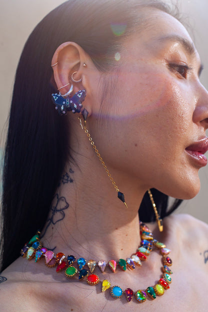Butterfly Enamel Ear Cuff (Silver) SHIPS IN APRIL