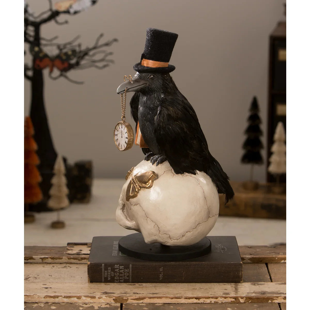 Midnight Crow On Skull by Bethany Lowe Designs Quirks!