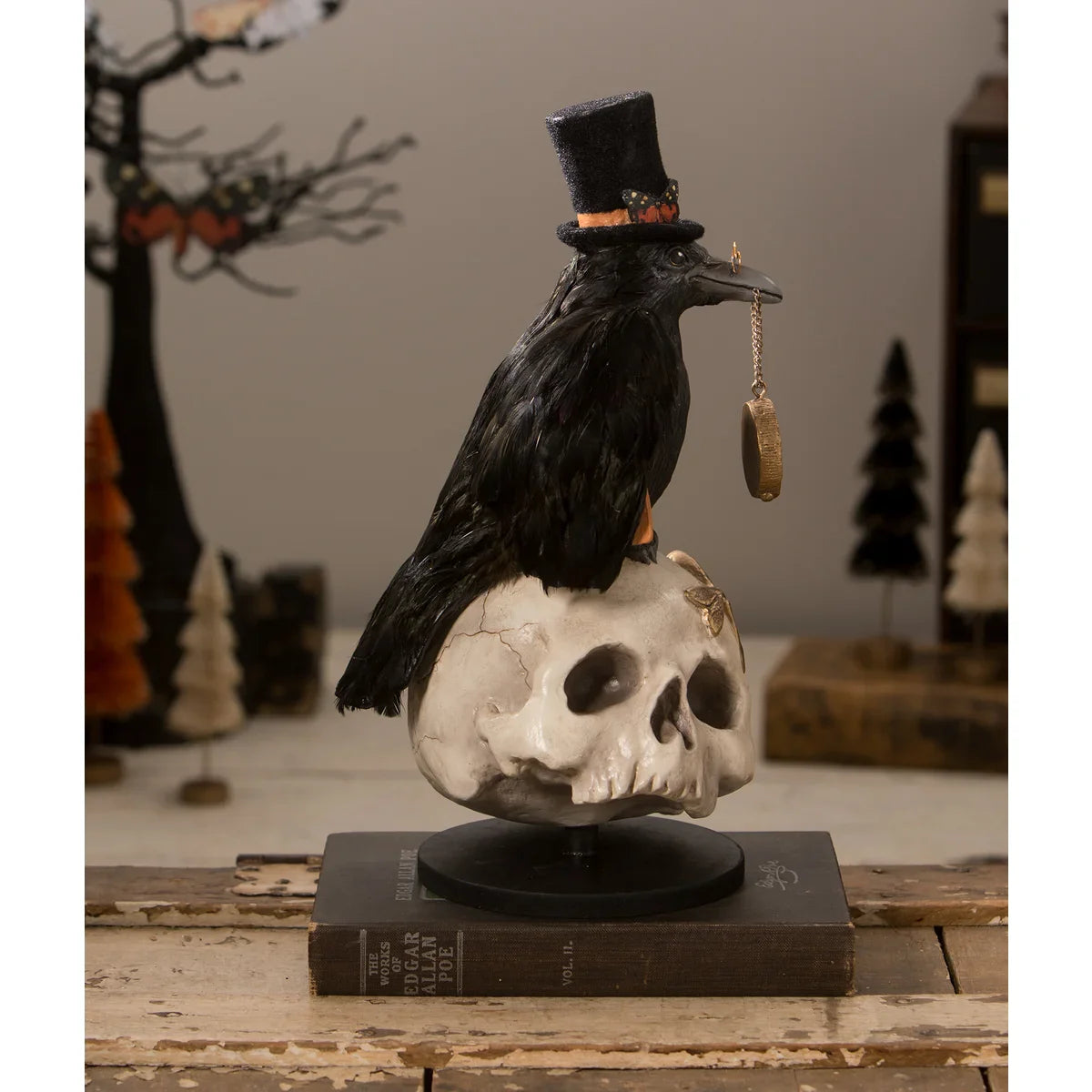 Midnight Crow On Skull by Bethany Lowe Designs Quirks!