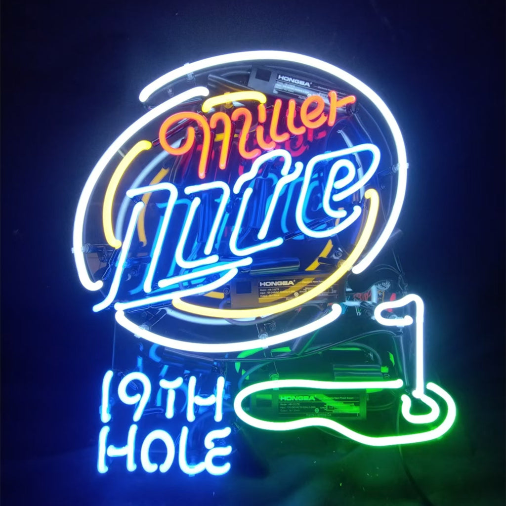 Miller Lite 19th Hole Golf Neon Light Sign Neon Signs Land