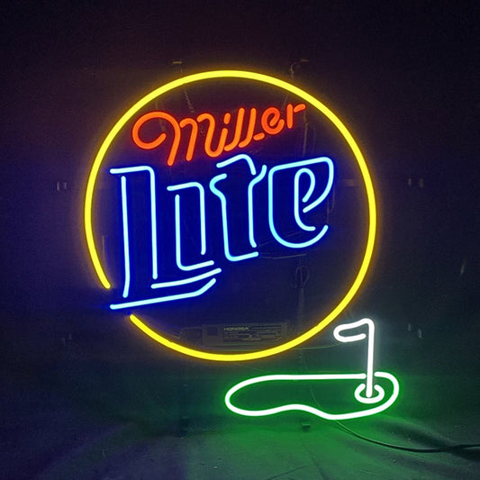 Miller Lite Golf Hole Neon Signs Light Neon Signs Land