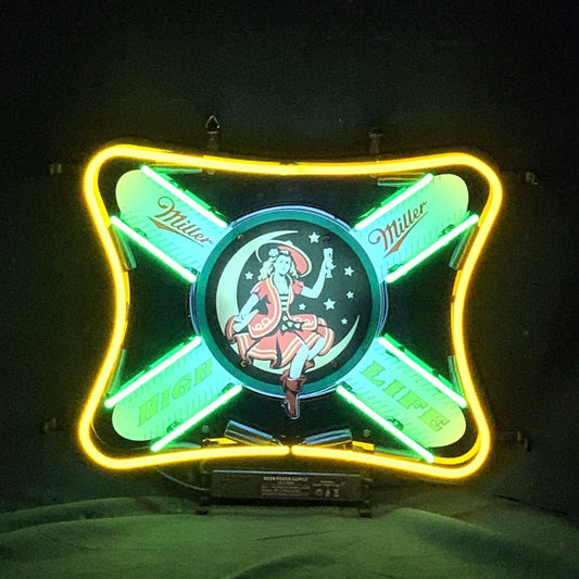 Miller Lite High Life Girl Lager Neon Sign Light Neon Signs Land