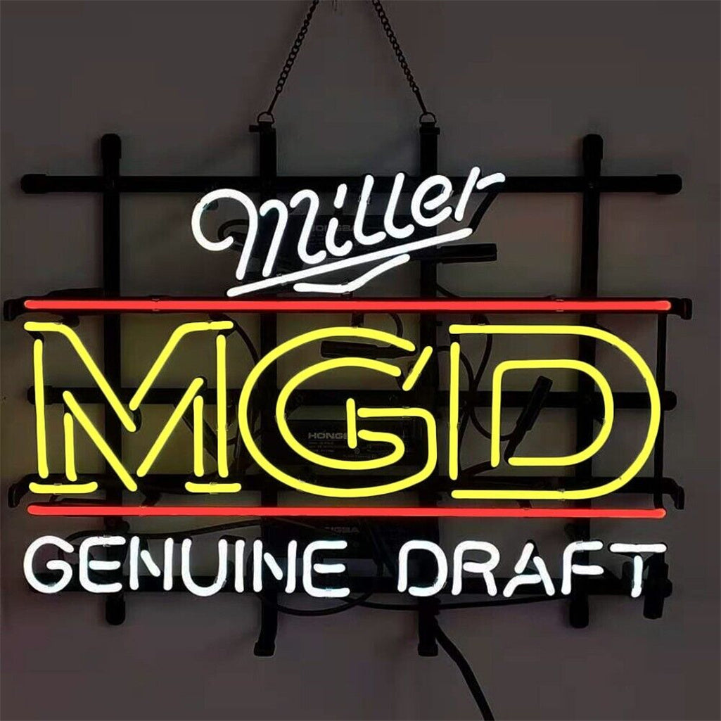 Miller MGD Genuine Draft Neon Signs Light Neon Signs Land